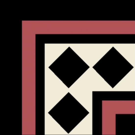 Cementtegel Patroon Warwick Corner 14x14x1.6 cm