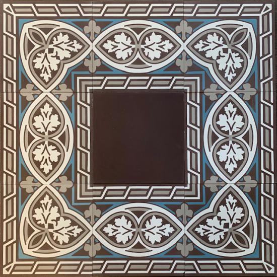 Cementtegel Patroon Leaf Corner 8499 20x20x1.6 cm