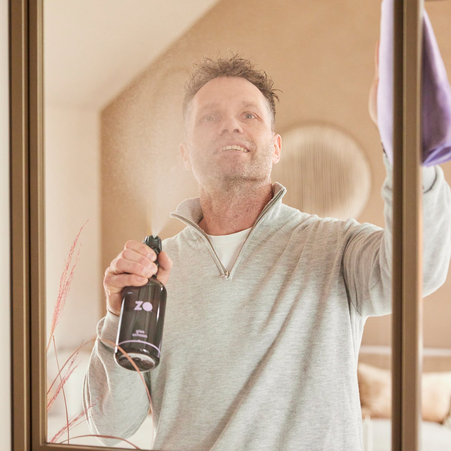 Zo. glas schoon sprayer antraciet