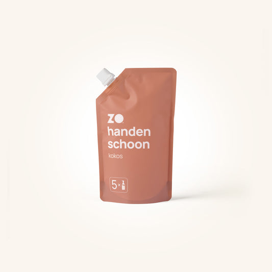 Zo. handen schoon navulzak kokos. Hiermee kunt u 5 keer uw handenschoonschuimer vullen