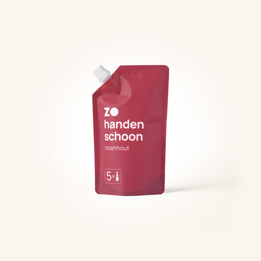 Zo. handen schoon navulzak rozenhout. Hiermee kunt u 5 keer uw handenfoamer bijvullen