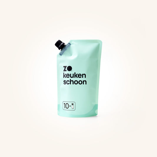 Zo. keuken schoon navulzak. Hiermee kunt u uw keukensprayer 10x bijvullen